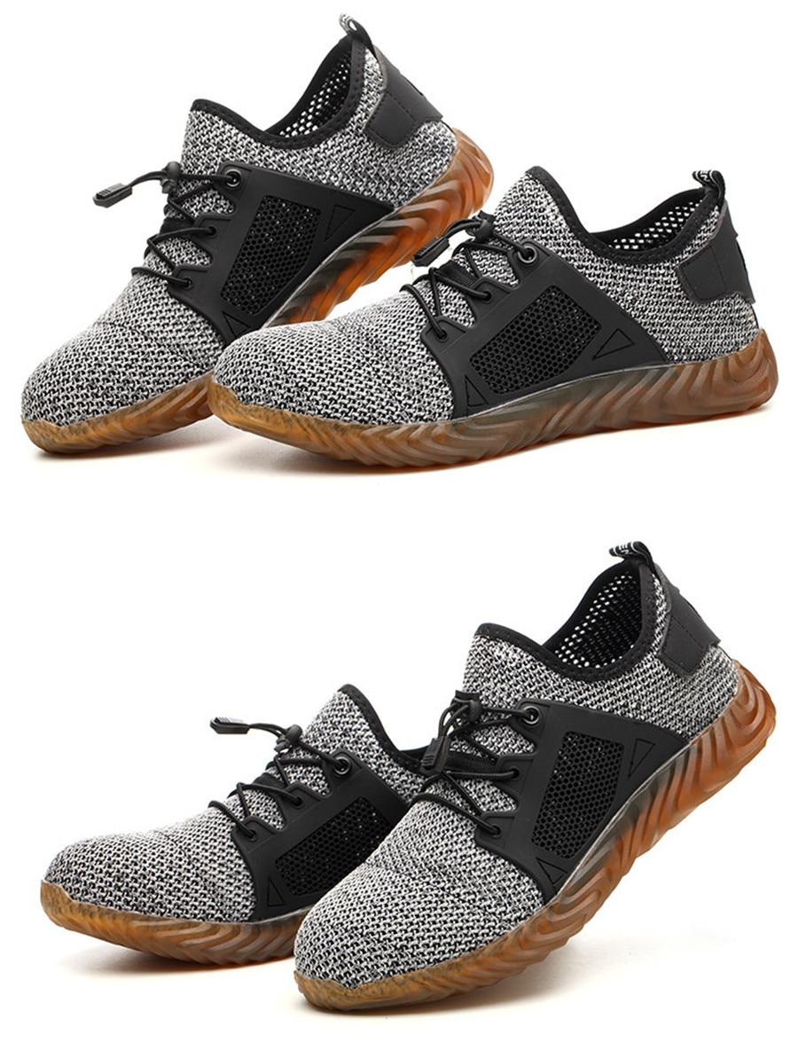 Breathable Mesh Steel Toe Sneakers