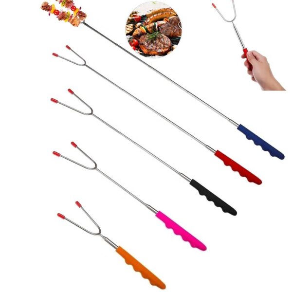 BBQ Roasting Sticks with Silicone Handle 5 pcs Set