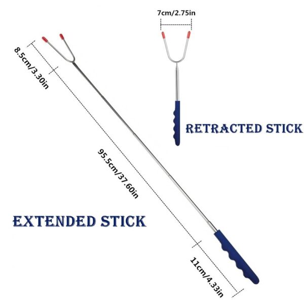 BBQ Roasting Sticks with Silicone Handle 5 pcs Set - Image 4