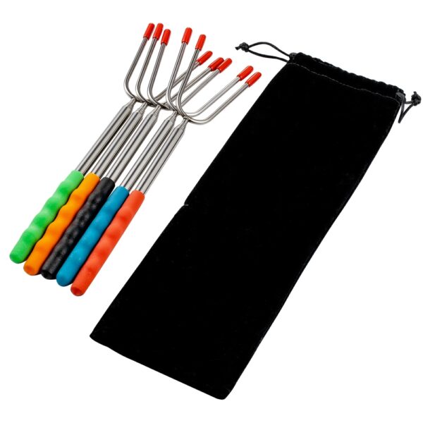 BBQ Roasting Sticks with Silicone Handle 5 pcs Set - Image 7