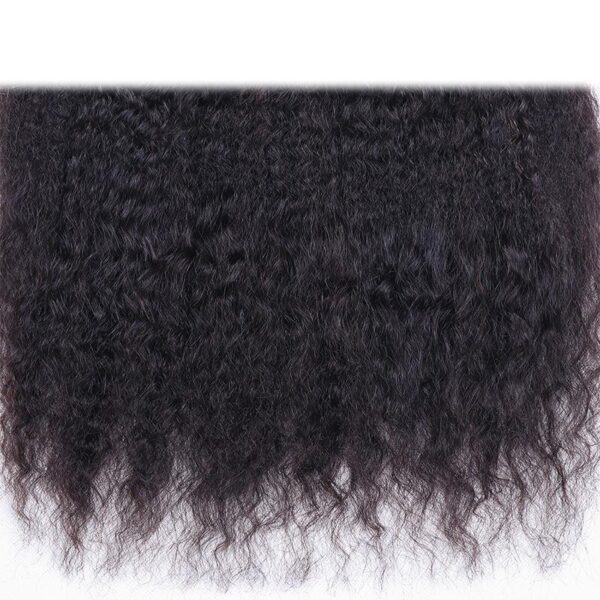 Brazilian Kinky Straight Human Hair Bundles with Closure - Image 8