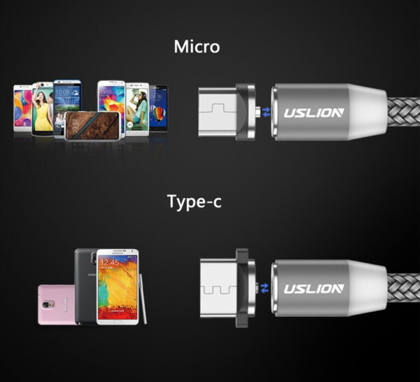 Magnetic USB Fast Charging Micro / Type C Cable - Image 5