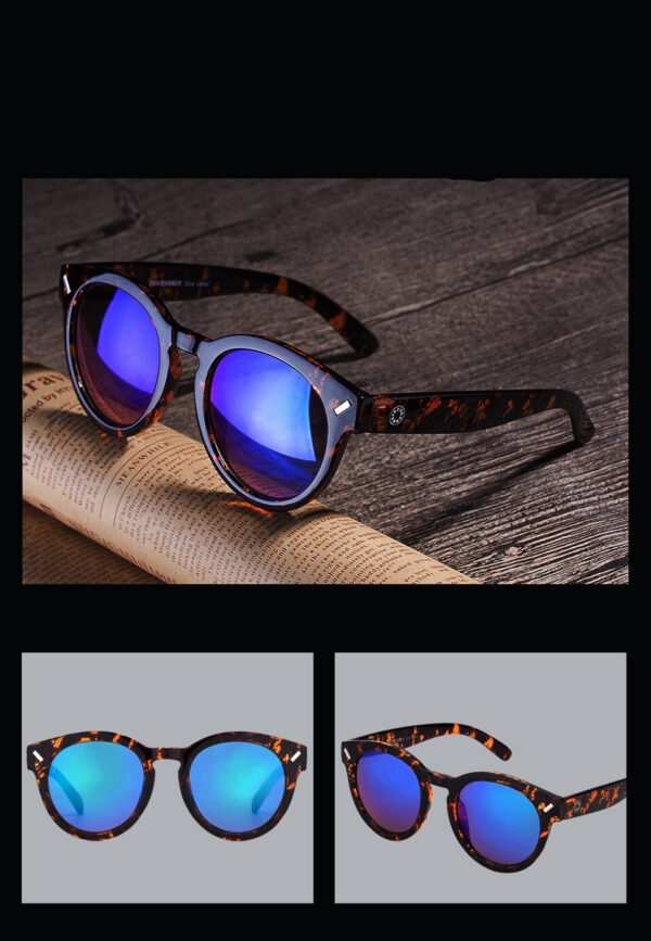 Men's Vintage Round Sunglasses - Image 4