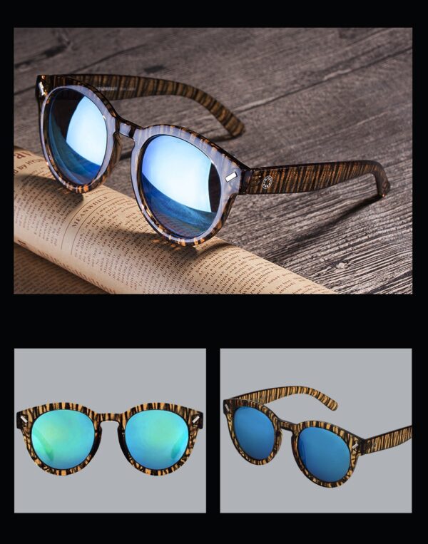 Men's Vintage Round Sunglasses - Image 3