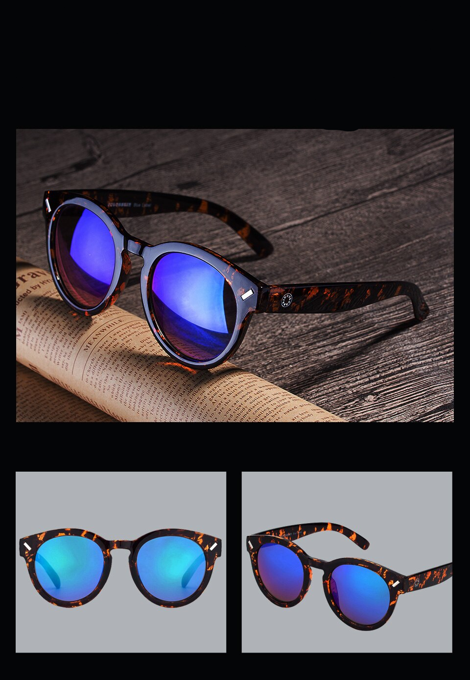 Men's Vintage Round Sunglasses