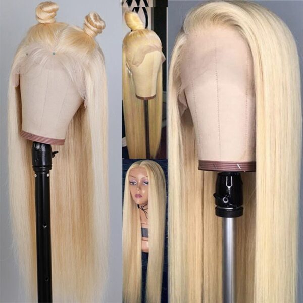 Lace Front Blonde Straight Human Hair Wig - Image 7