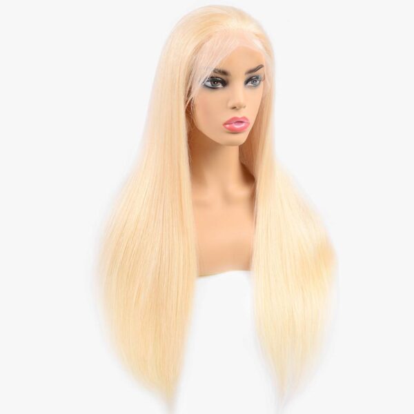 Lace Front Blonde Straight Human Hair Wig - Image 4