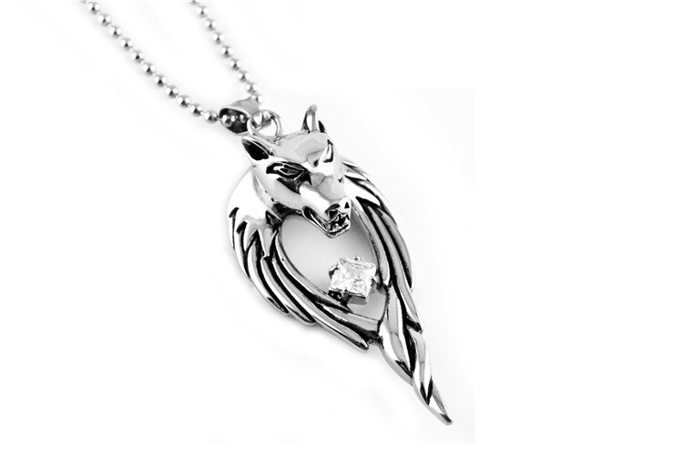 Men's Wolf Pendant Necklace