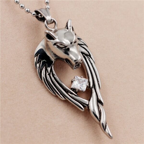 Men's Wolf Pendant Necklace - Image 5