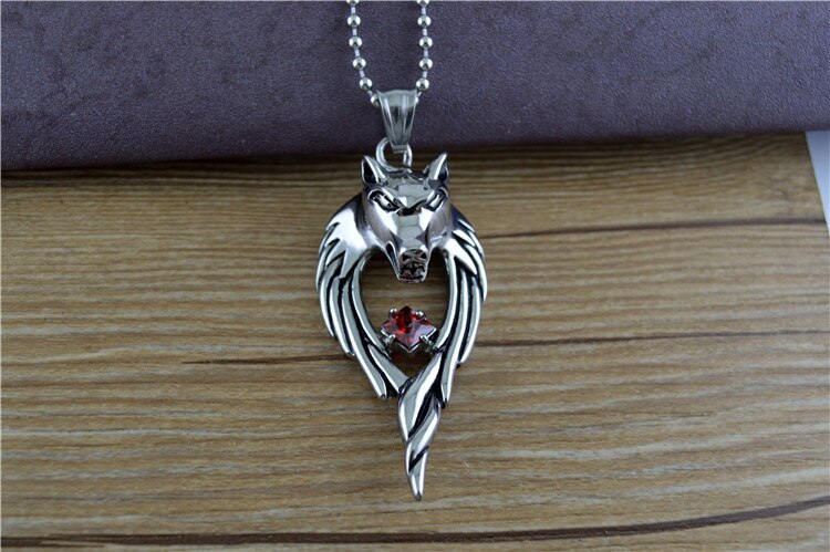 Men's Wolf Pendant Necklace