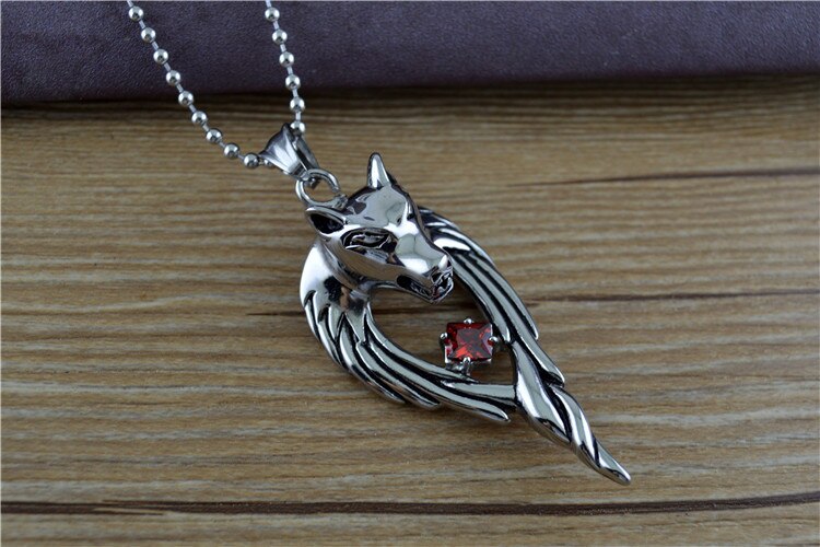 Men's Wolf Pendant Necklace