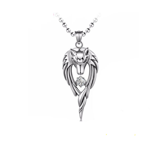 Men's Wolf Pendant Necklace