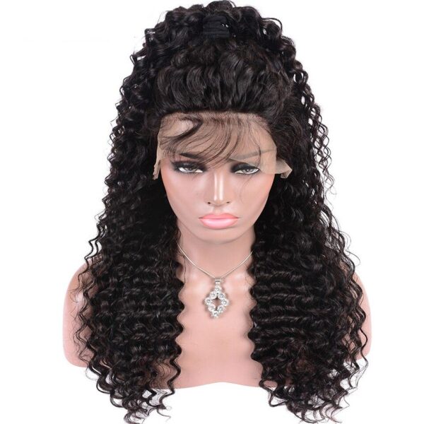 Lace Front Pre Plucked Human Hair Deep Wave Wig - Image 4