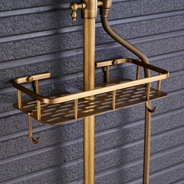 Royal Vintage Bathroom Shower Faucets and Head with Shelf - Image 6