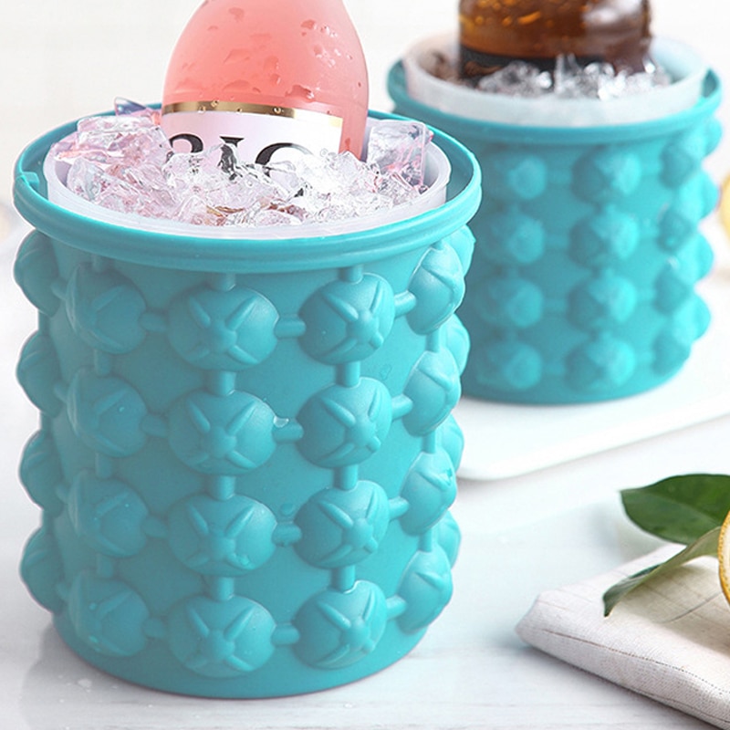 Round Silicone Ice Bucket