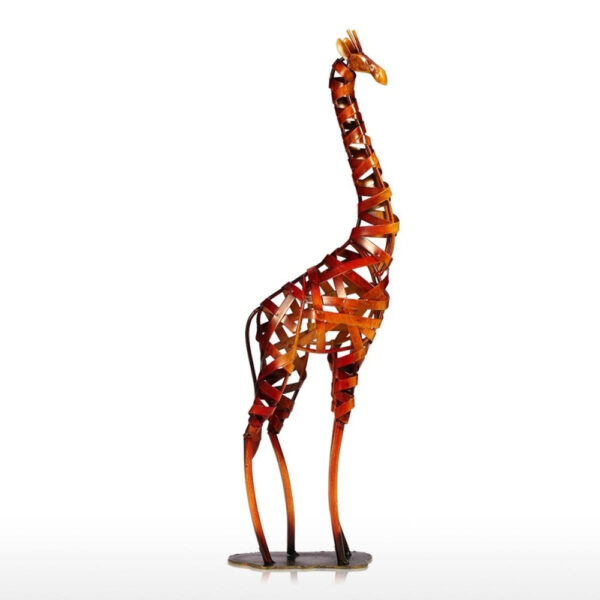 Iron Braided Giraffe Figurine