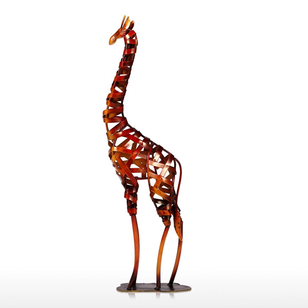 Iron Braided Giraffe Figurine