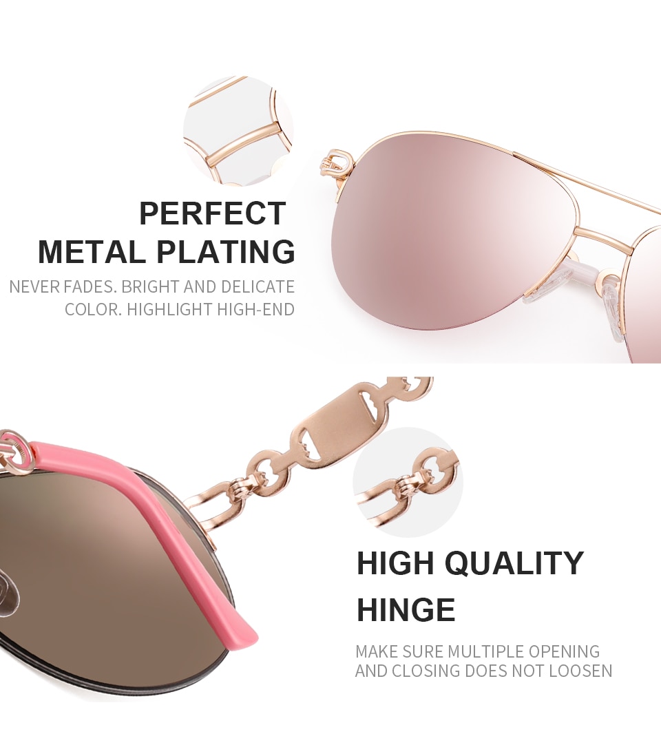 Women's Glam Aviator Sunglasses