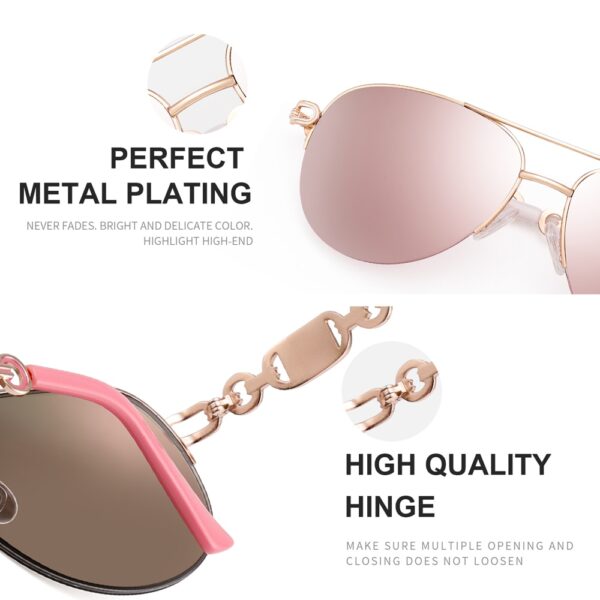 Women's Glam Aviator Sunglasses - Image 4