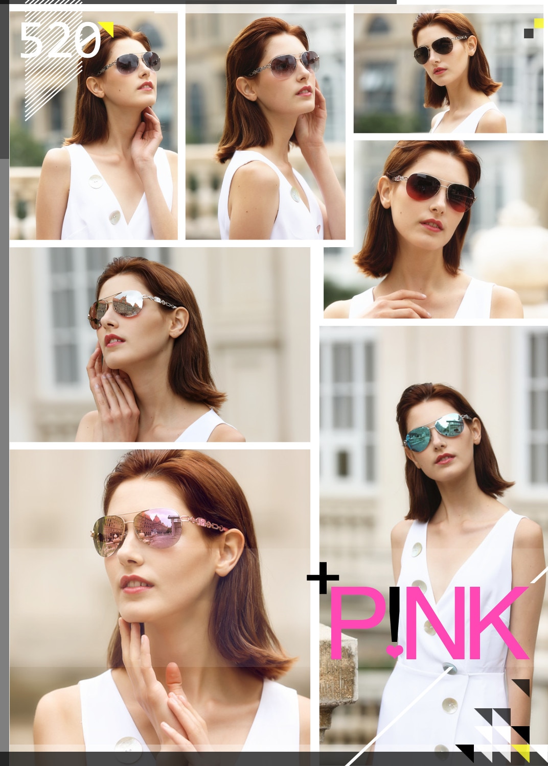 Women's Glam Aviator Sunglasses