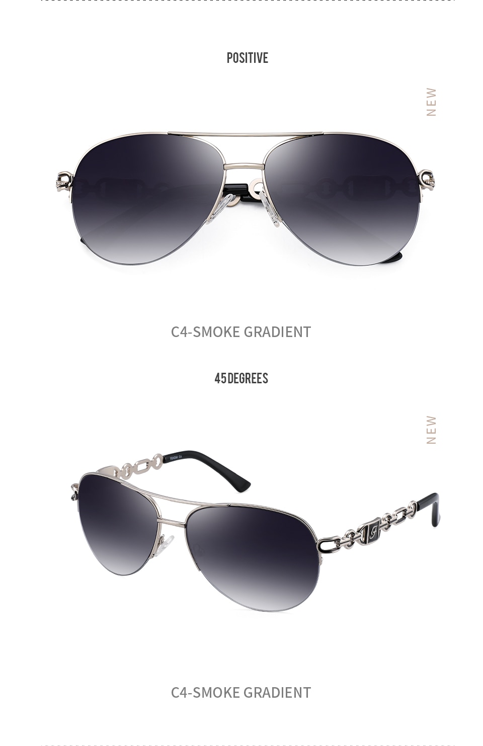 Women's Glam Aviator Sunglasses