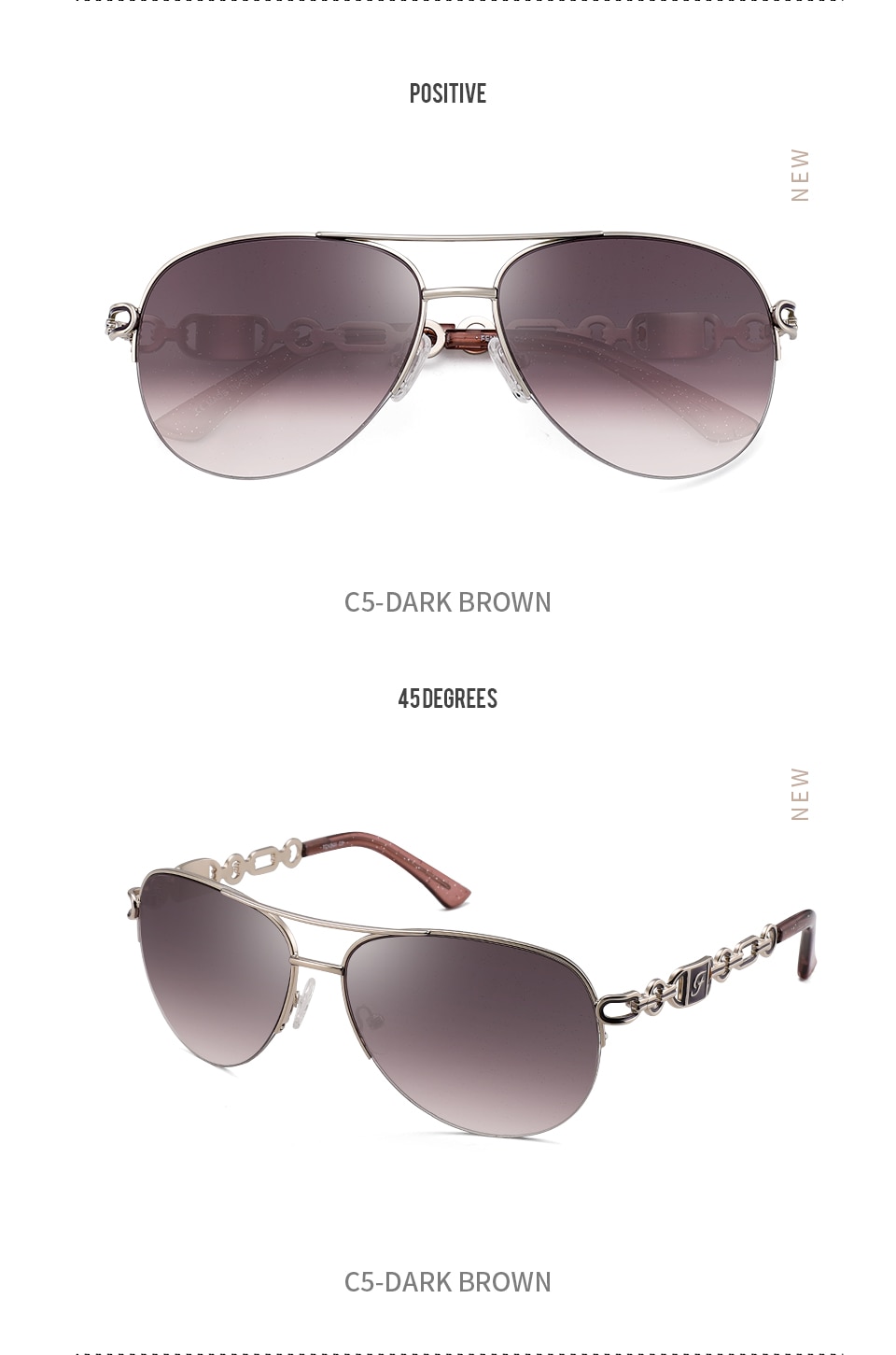 Women's Glam Aviator Sunglasses