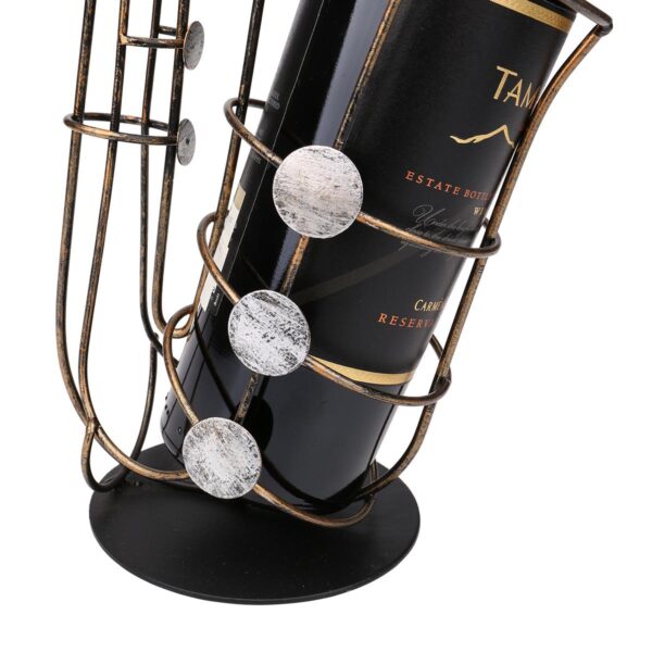 Metal Saxophone Shaped Bottle Holder - Image 5