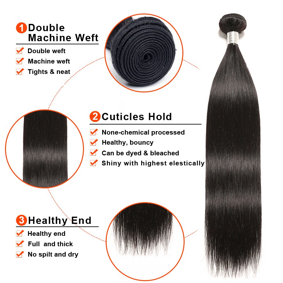 Straight Human Hair Bundles