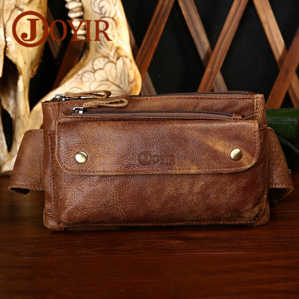 Men's Casual Genuine Leather Waist Bag - Image 3