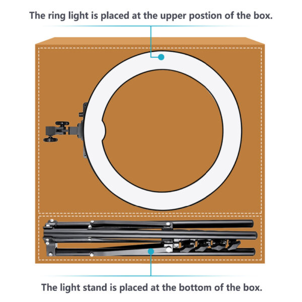 Outer LED Ring Light with Light Stand and Soft Tube Color Filter - Image 7