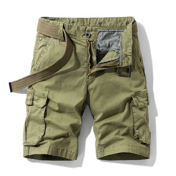 Men's Solid Color Cargo Shorts - Image 6