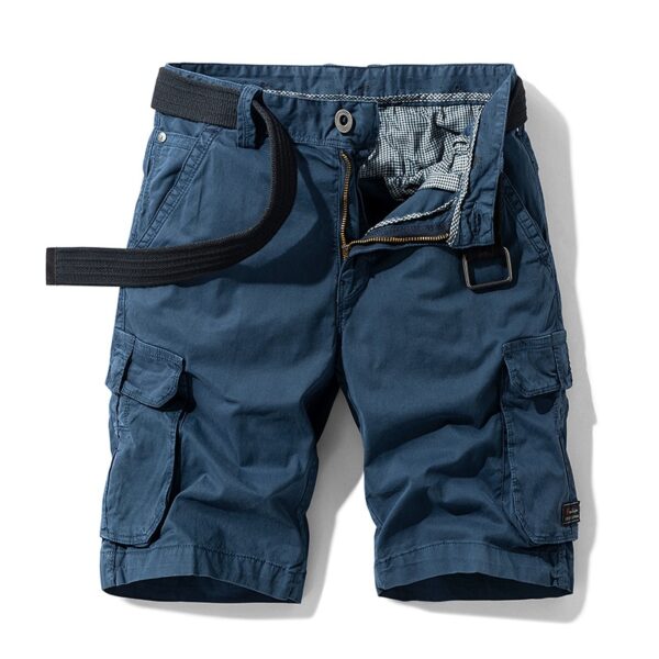 Men's Solid Color Cargo Shorts - Image 5