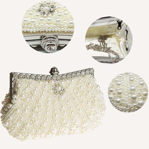 Luxury Pearls Decorated Evening Bag - Image 5