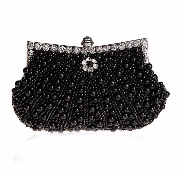 Luxury Pearls Decorated Evening Bag