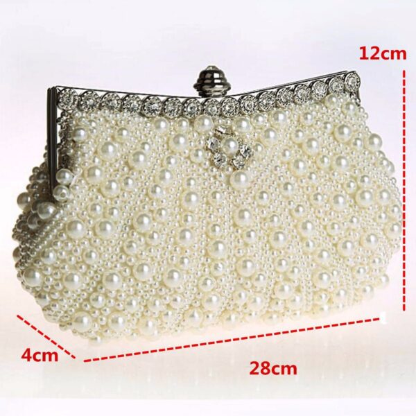 Luxury Pearls Decorated Evening Bag - Image 6