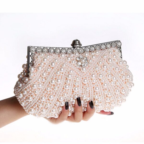 Luxury Pearls Decorated Evening Bag - Image 3