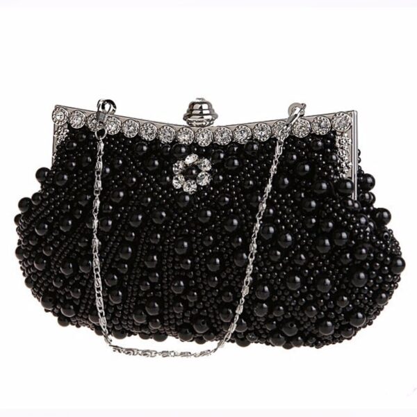 Luxury Pearls Decorated Evening Bag - Image 4