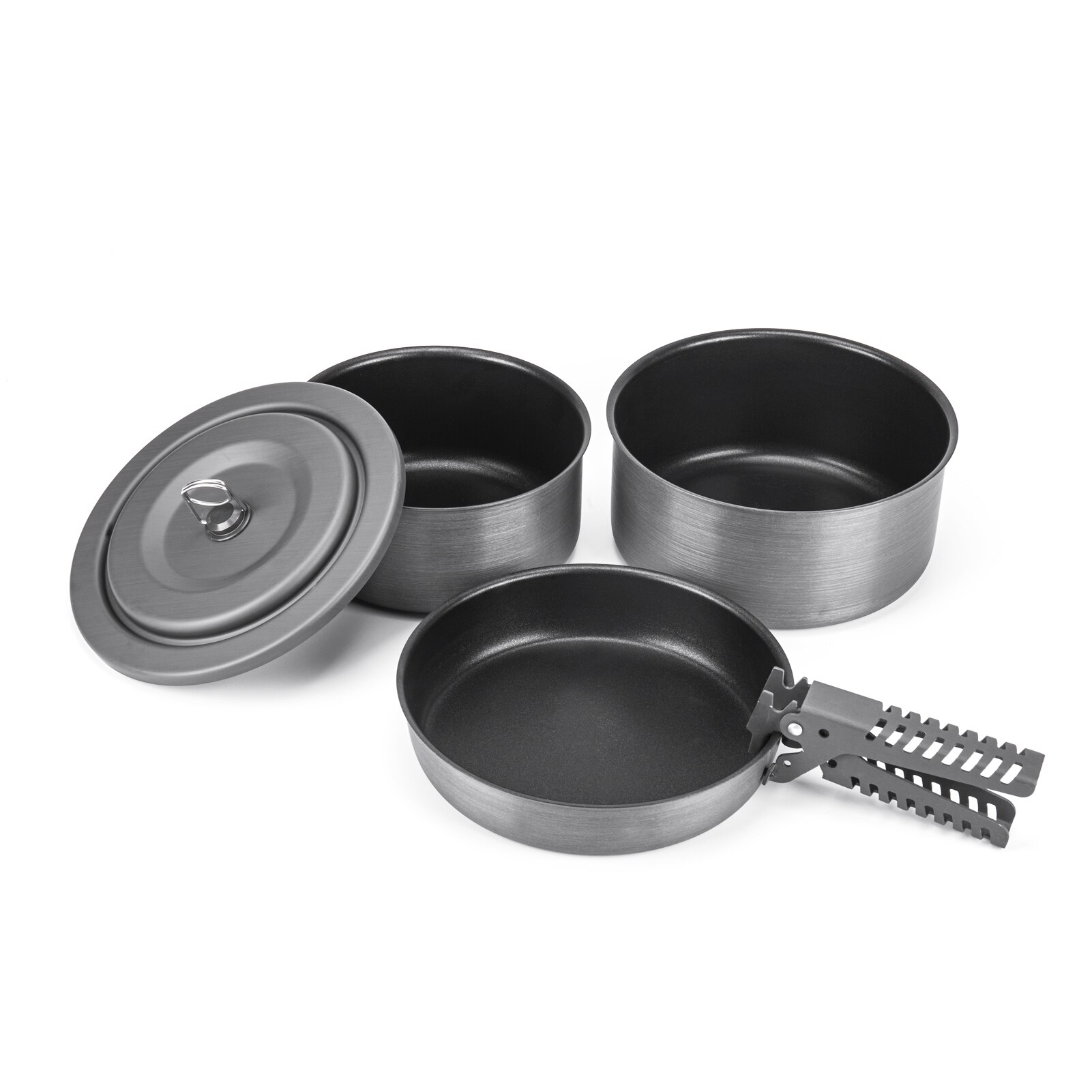 Hard Anodized Aluminum Camping Pans 5 Pcs Set