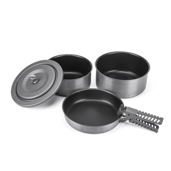 Hard Anodized Aluminum Camping Pans 5 Pcs Set - Image 3