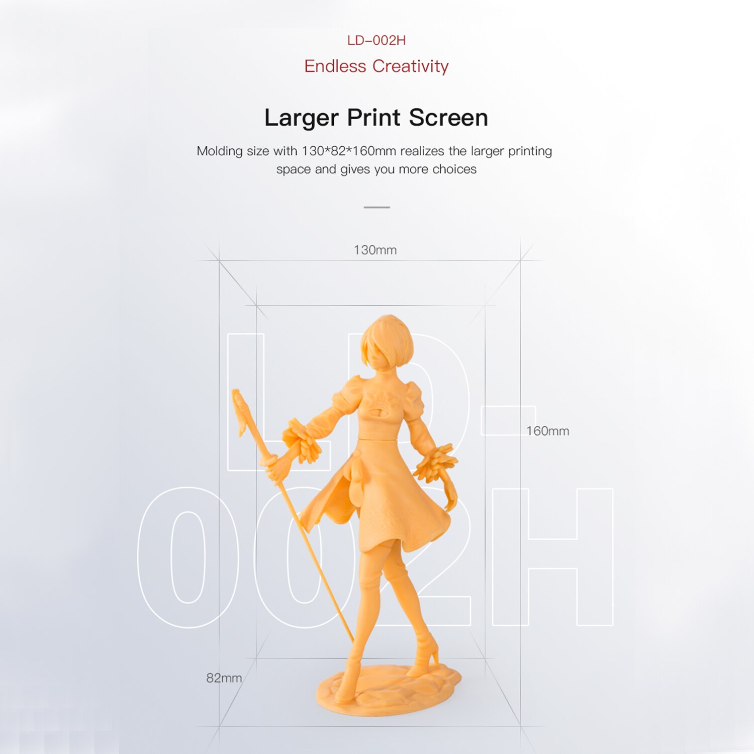 UV Photocuring 2K High Resolution LCD Resin 3D Printer