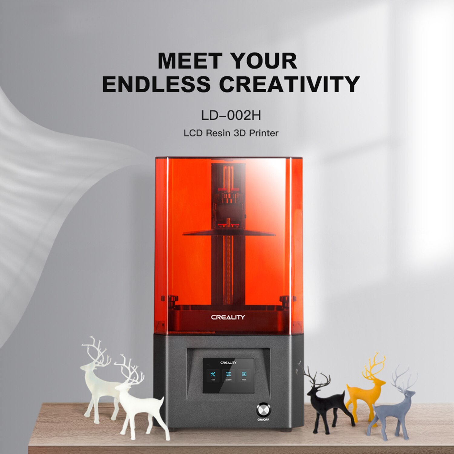 UV Photocuring 2K High Resolution LCD Resin 3D Printer