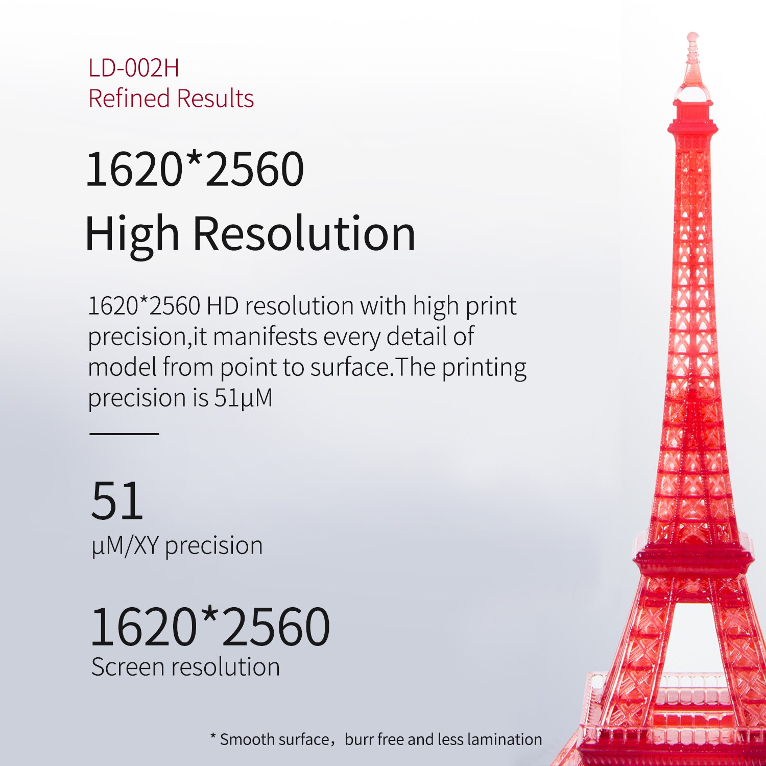 UV Photocuring 2K High Resolution LCD Resin 3D Printer