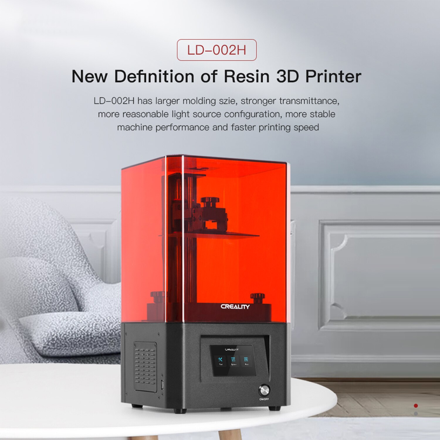 UV Photocuring 2K High Resolution LCD Resin 3D Printer