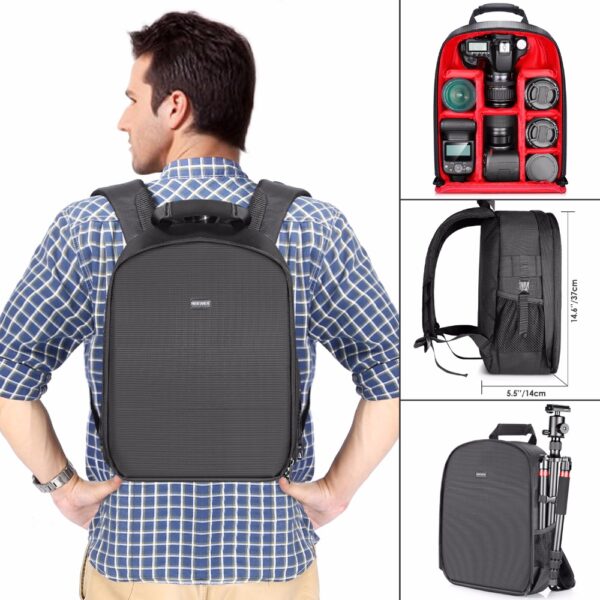 Waterproof Shockproof Backpack with Tripod Holder for Camera