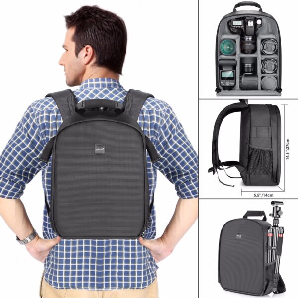 Waterproof Shockproof Backpack with Tripod Holder for Camera - Image 3