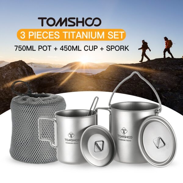 Titanium Camping Cup 3 Pcs Set - Image 6