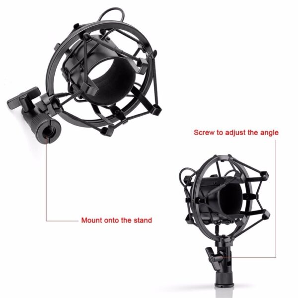 Black Universal Microphone Shock Mount - Image 5