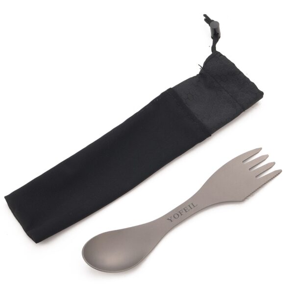 2 in 1 Titanium Spoon and Fork - Image 4