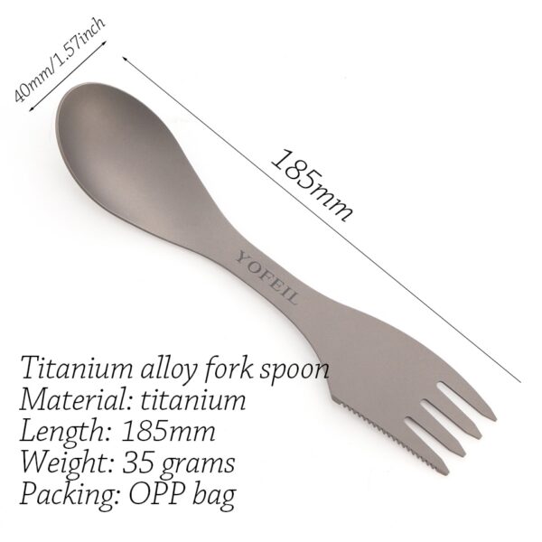 2 in 1 Titanium Spoon and Fork - Image 6