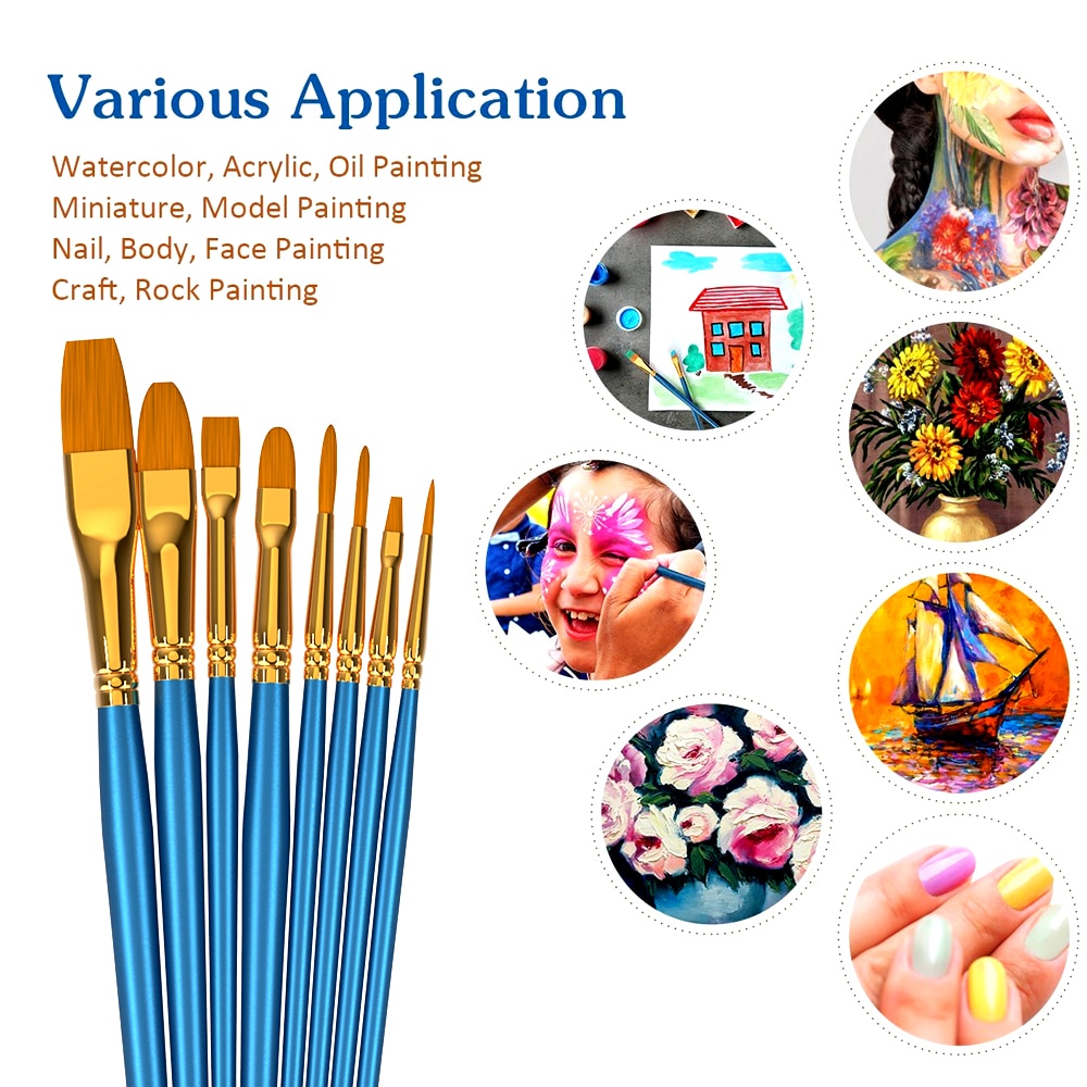 Watercolor Nylon Brushes Set